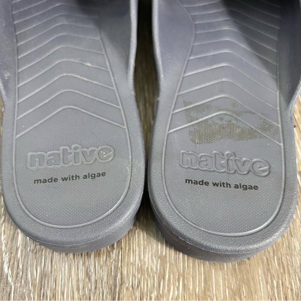 Native Shoes Ava Bloom (Onyx) Mules Size 6 Slip On Washable Easy Clean Flats - Picture 6 of 8